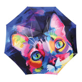 Doppler Long Modern Art Auto Umbrella - Kitten