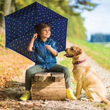 Knirps Rookie Childrens Reflective Triple Blue Umbrella