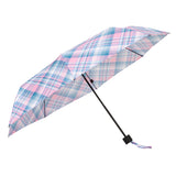 Shelta Patterson 99 Mini Maxi Compact Pink Tartan Umbrella